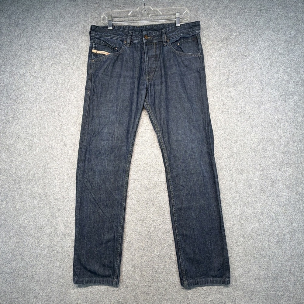 Diesel Belther Jeans Mens 33x34 (Fits 34x30) Blue Regular Slim Stretch